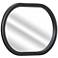 Eastbrook Modern Black 48" x 32" Oval Acacia Wood Framed Wall Mirror