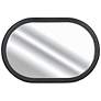 5_Eastbrook Modern Black 48" x 32" Oval Acacia Wood Framed Wall Mirror more views