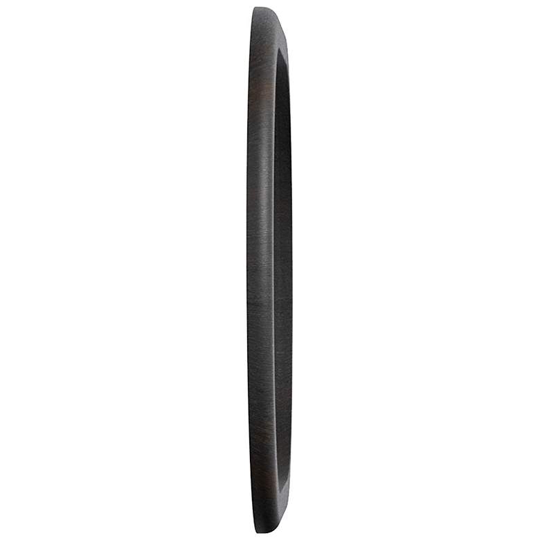 Image 6 Eastbrook Modern Black 48" x 32" Oval Acacia Wood Framed Wall Mirror more views