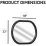 7_Eastbrook Modern Black 48" x 32" Oval Acacia Wood Framed Wall Mirror more views