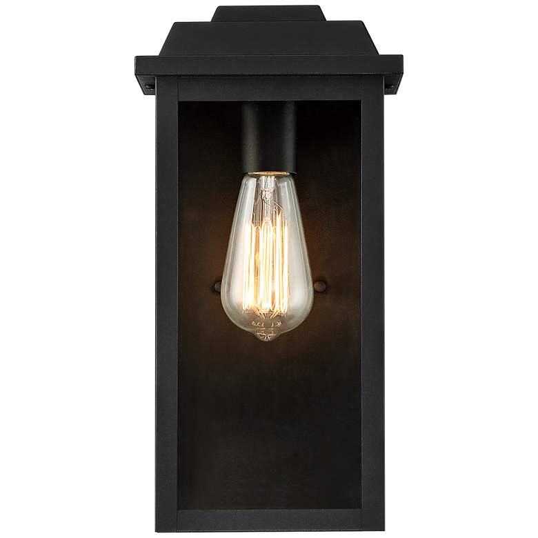Image 4 Eastcrest 14 inch High Textured Black Finish Steel Outdoor Wall Light more views