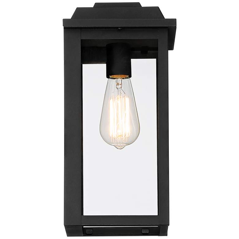 Image 6 Eastcrest 14 inch High Textured Black Finish Steel Outdoor Wall Light more views