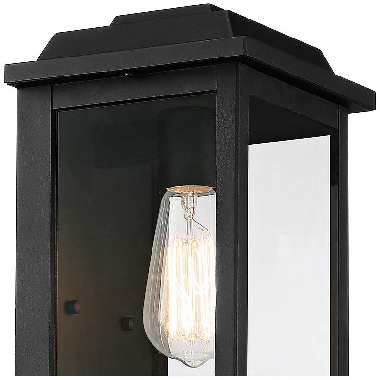 Image 2 Eastcrest 14"H Textured Black Finish Steel Outdoor Wall Light Set of 2 more views