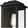 Eastcrest 14"H Textured Black Finish Steel Outdoor Wall Light Set of 2