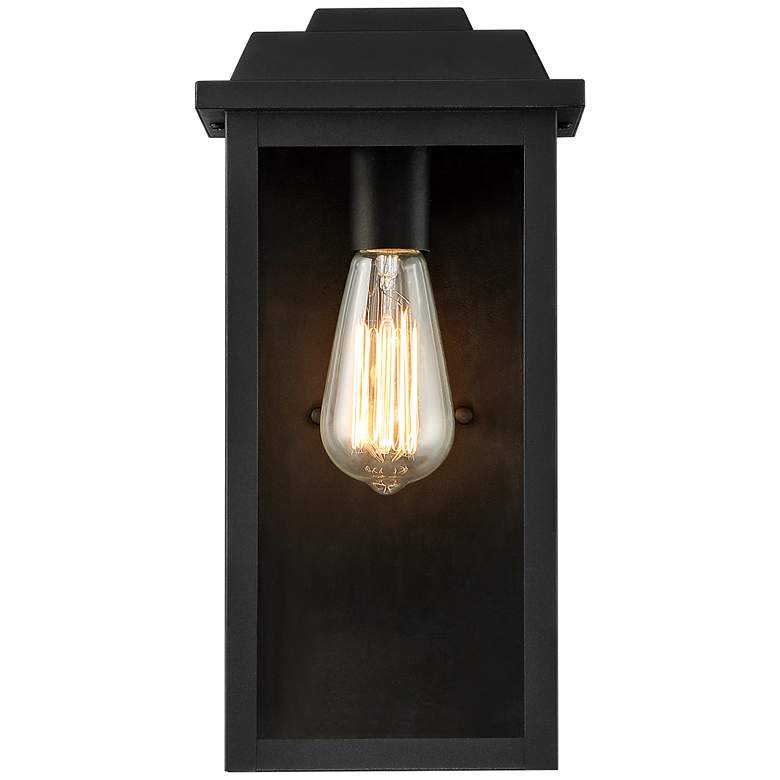 Image 4 Eastcrest 14"H Textured Black Finish Steel Outdoor Wall Light Set of 2 more views