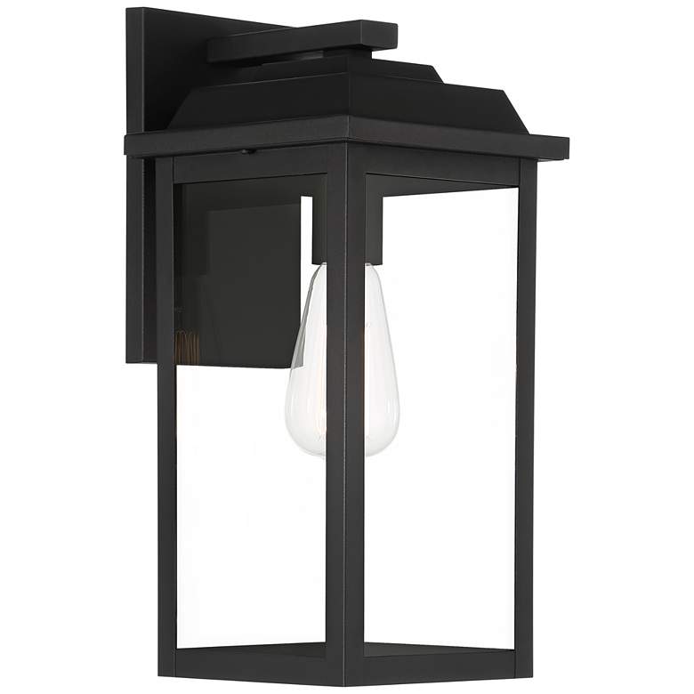 Image 5 Eastcrest 15 1/4"H Textured Black Steel Outdoor Wall Light Set of 2 more views