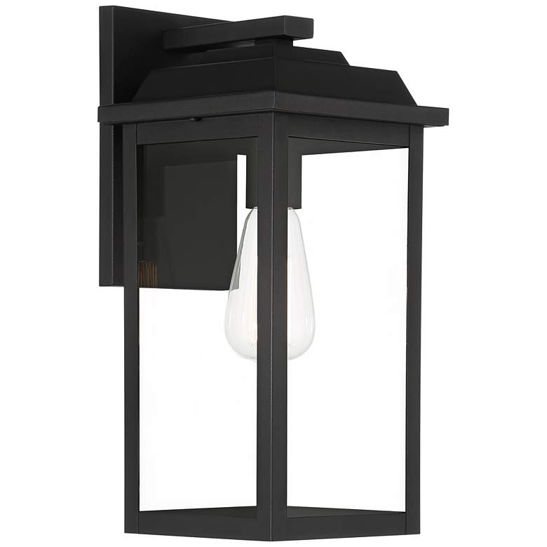 Image 5 Eastcrest 15 1/4"H Textured Black Steel Outdoor Wall Light Set of 2 more views