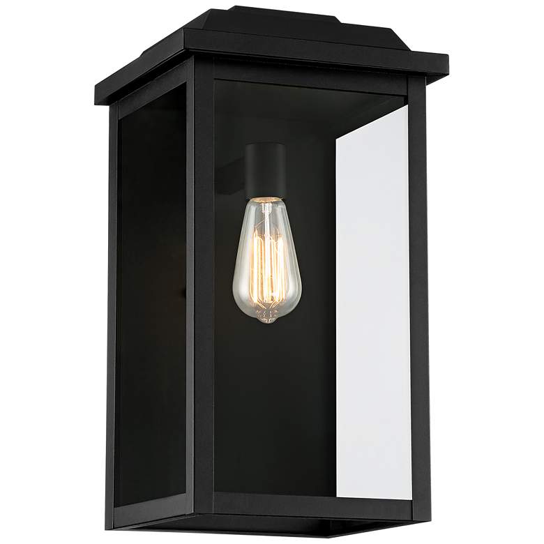 Eastcrest 18 1/2&quot; High Textured Black Finish Steel Outdoor Wall Light