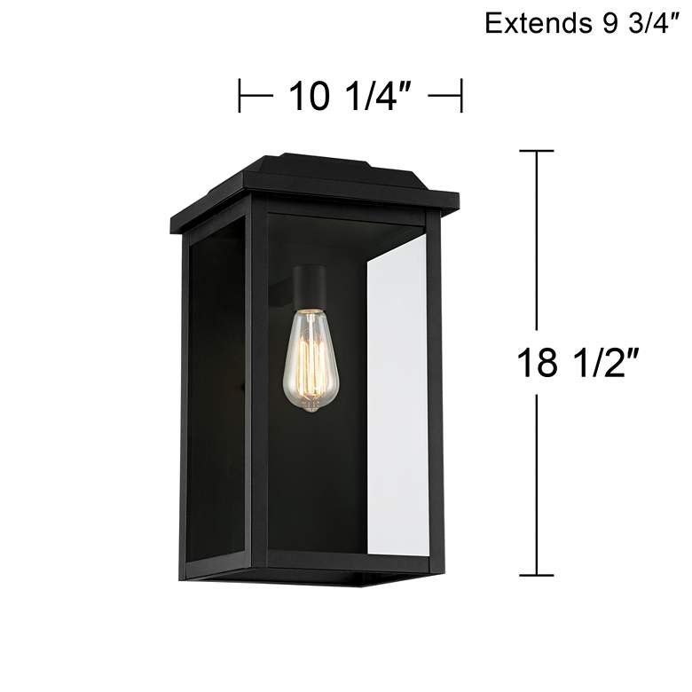 Image 7 Eastcrest 18 1/2 inch High Textured Black Finish Steel Outdoor Wall Light more views