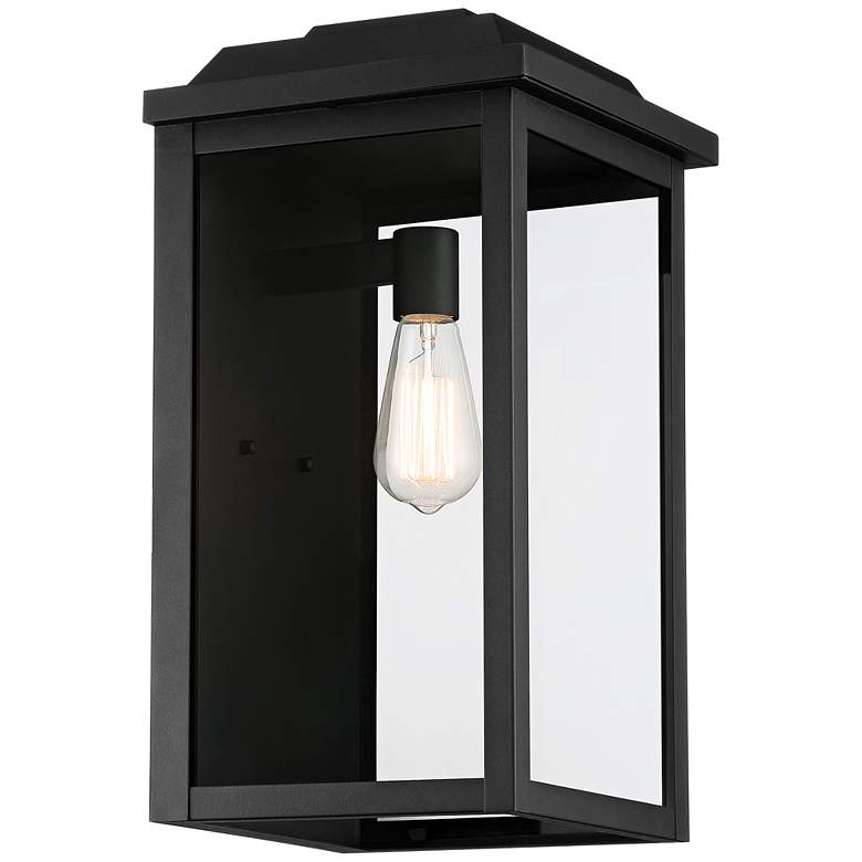 Image 5 Eastcrest 18 1/2"H Textured Black Steel Outdoor Wall Light Set of 2 more views
