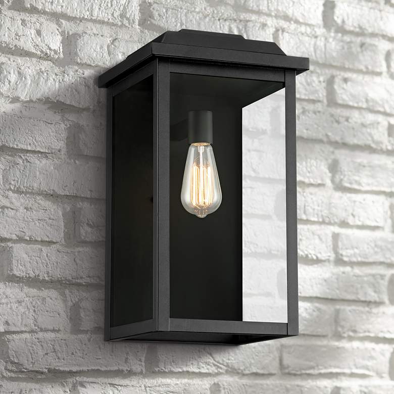 Image 7 Eastcrest 18 1/2"H Textured Black Steel Outdoor Wall Light Set of 2 more views