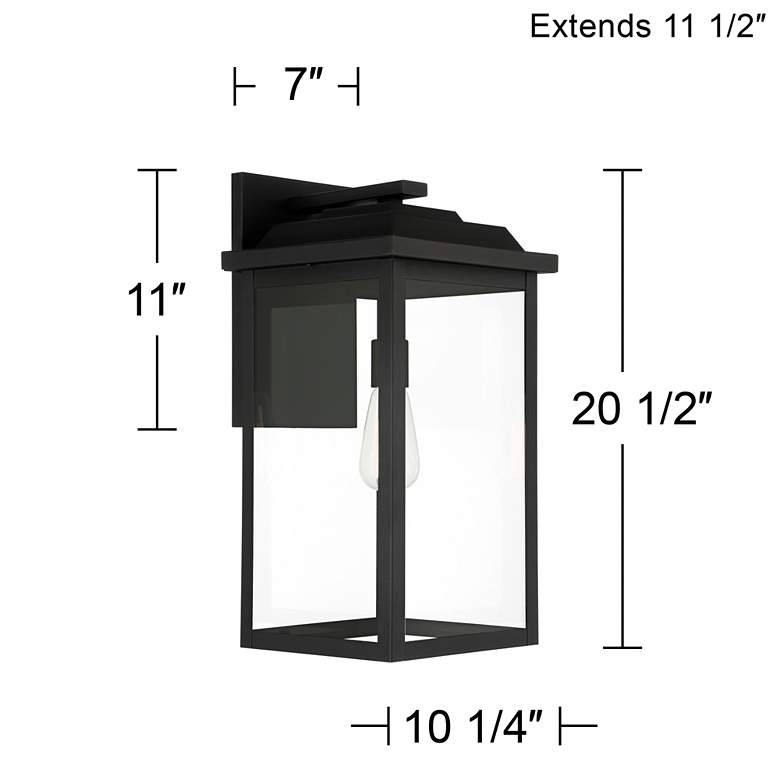 Image 7 Eastcrest 20 1/2" High Textured Black Finish Steel Outdoor Wall Light more views