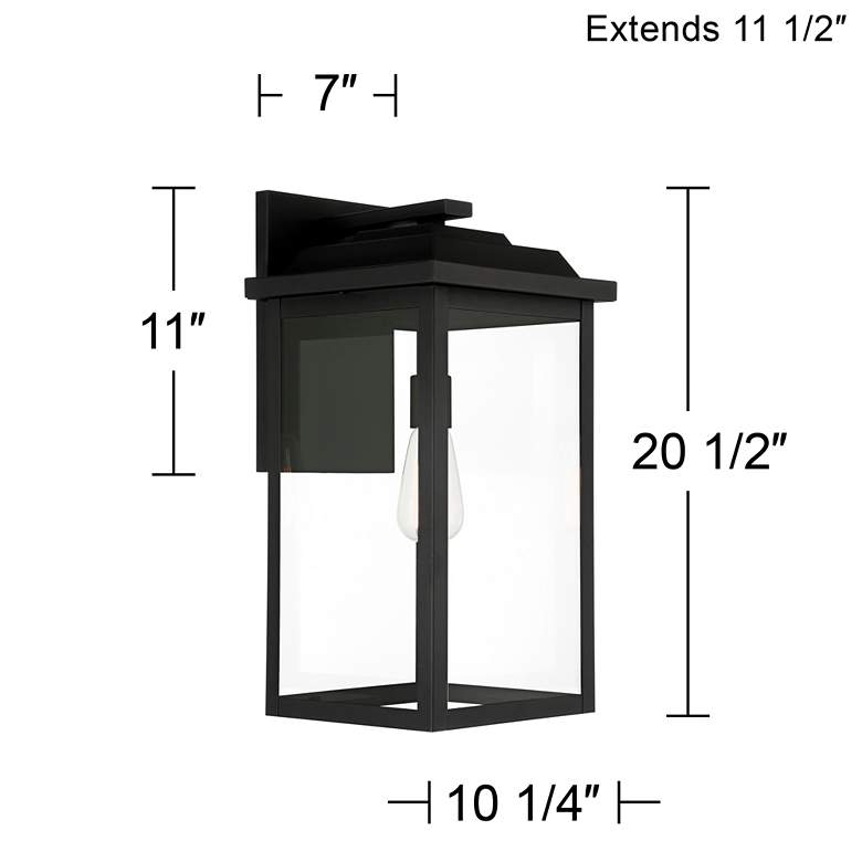 Image 7 Eastcrest 20 1/2" High Textured Black Finish Steel Wall Sconce more views
