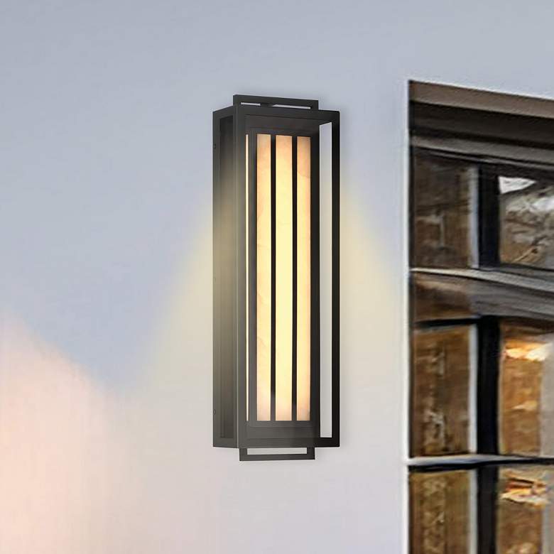 Image 5 Eastly 22" High Sand Coal Black LED Outdoor Wall Light more views