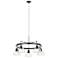 Eastmont 31 1/2" Wide Black 5-Light Wagon Wheel Chandelier