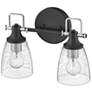 Thumbnail4 of Easton 10 1/2" High Black Silver 2-Light Wall Sconce more views