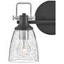 6_Easton 10 1/2" High Black Silver 2-Light Wall Sconce more views