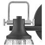 7_Easton 10 1/2" High Black Silver 2-Light Wall Sconce more views