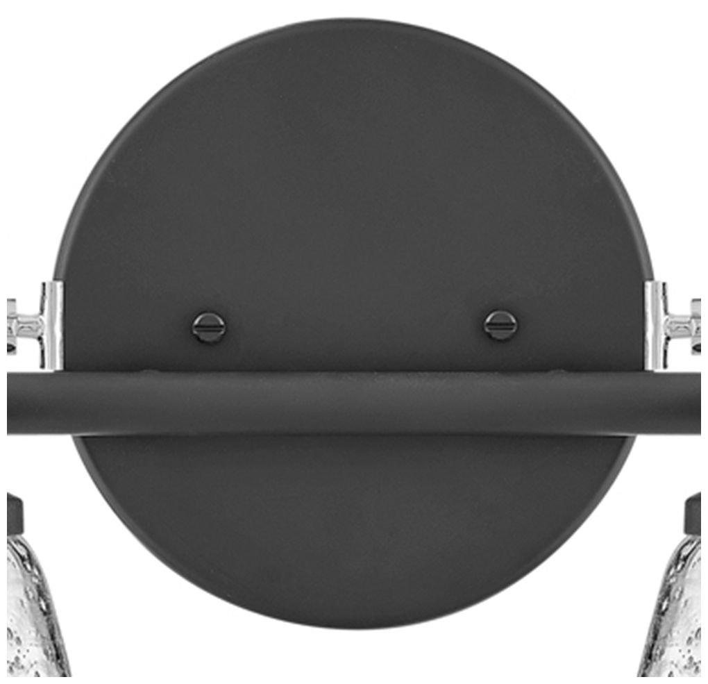 Easton 10 1/2" High Black Silver 2-Light Wall Sconce