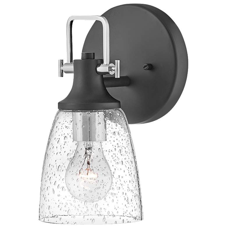 Image 1 Easton 10 1/2 inchH Black Silver Wall Sconce by Hinkley Lighting