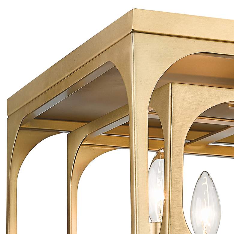 Image 4 Easton 15" Wide Rubbed Brass 4-Light Ceiling Light more views