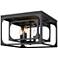 Easton 15"W Matte Black 4-Light Double Layer Ceiling Light