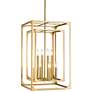 3_Easton 16 1/2" Wide Rubbed Brass 8-Light Chandelier