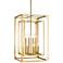 Easton 16 1/2" Wide Rubbed Brass 8-Light Chandelier
