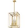 6_Easton 16 1/2" Wide Rubbed Brass 8-Light Chandelier more views