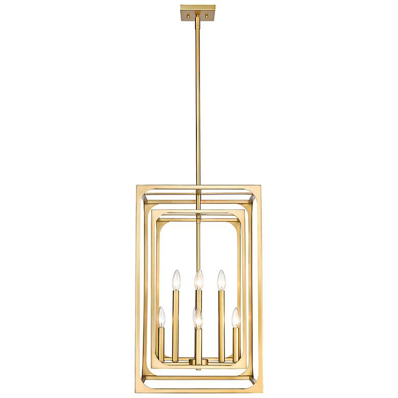 Image 7 Easton 16 1/2" Wide Rubbed Brass 8-Light Chandelier more views