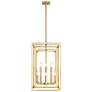 7_Easton 16 1/2" Wide Rubbed Brass 8-Light Chandelier more views