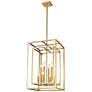 Easton 16 1/2" Wide Rubbed Brass 8-Light Chandelier in scene