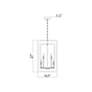 Easton 16 1/2" Wide Rubbed Brass 8-Light Chandelier in scene