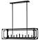 Easton 44" Wide Matte Black 9-Light Linear Pendant