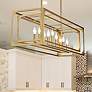 Thumbnail1 of Easton 44" Wide Rubbed Brass 9-Light Linear Chandelier