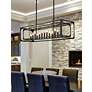 4_Easton 54" Wide Matte Black 13-Light Linear Pendant more views