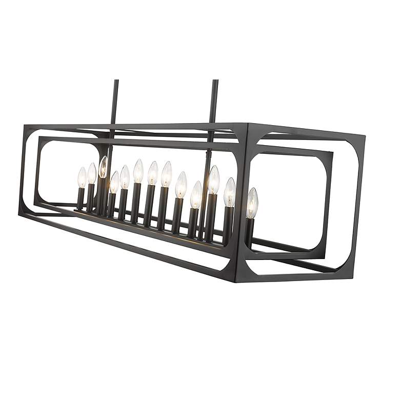 Image 5 Easton 54" Wide Matte Black 13-Light Linear Pendant more views
