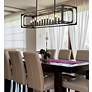 5_Easton 54" Wide Matte Black 13-Light Linear Pendant more views