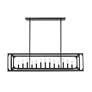 6_Easton 54" Wide Matte Black 13-Light Linear Pendant more views
