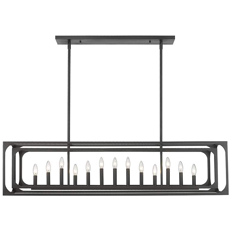 Image 7 Easton 54" Wide Matte Black 13-Light Linear Pendant more views