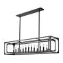 Easton 54" Wide Matte Black 13-Light Linear Pendant in scene