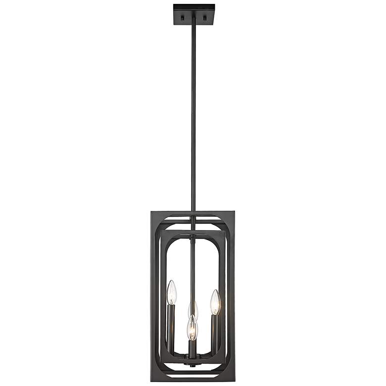 Image 5 Easton 9 1/4" Wide Matte Black 4-Light Mini Chandelier more views