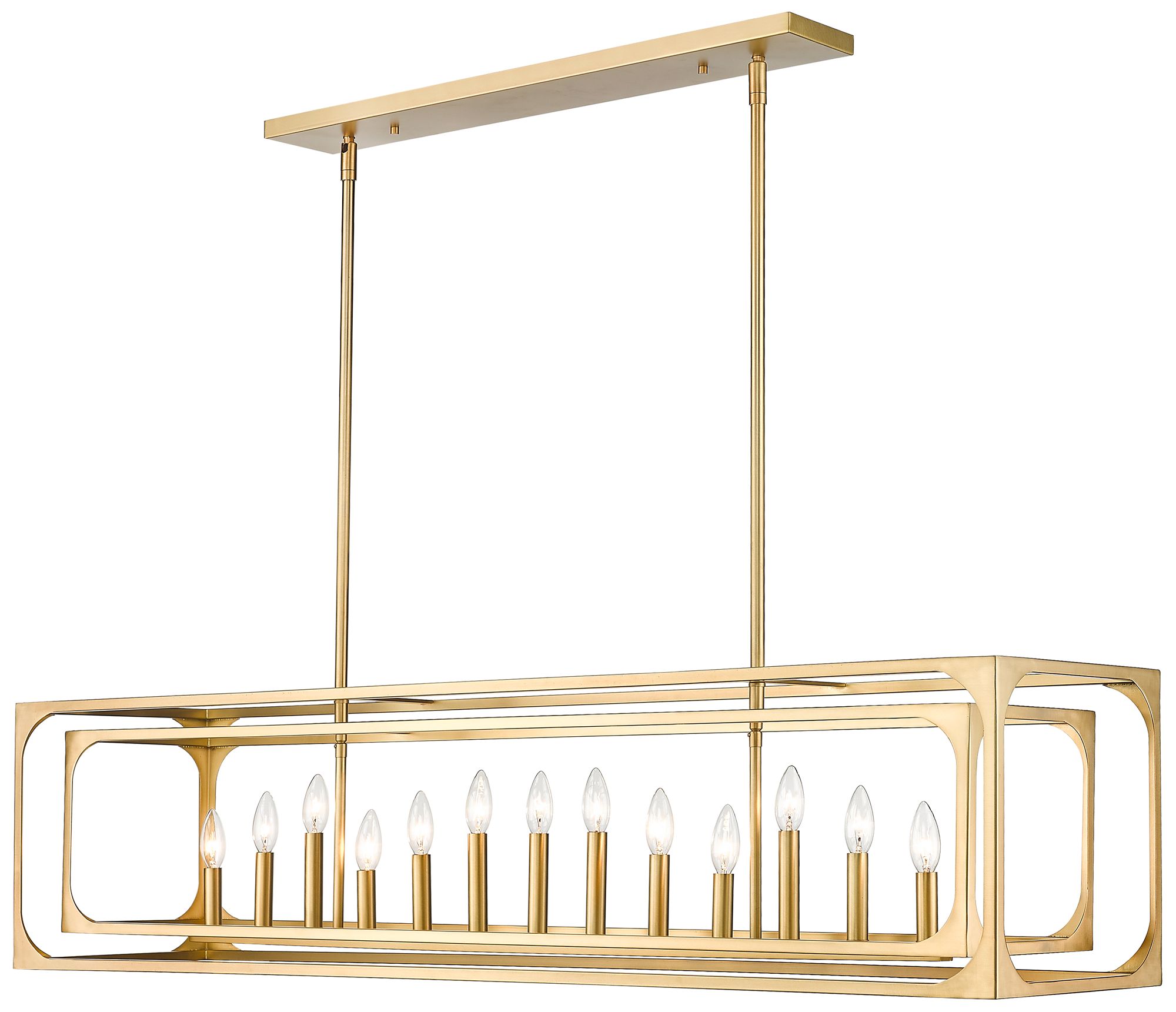 Easton by Z-Lite Rubbed Brass 13 inch 13 Light Island