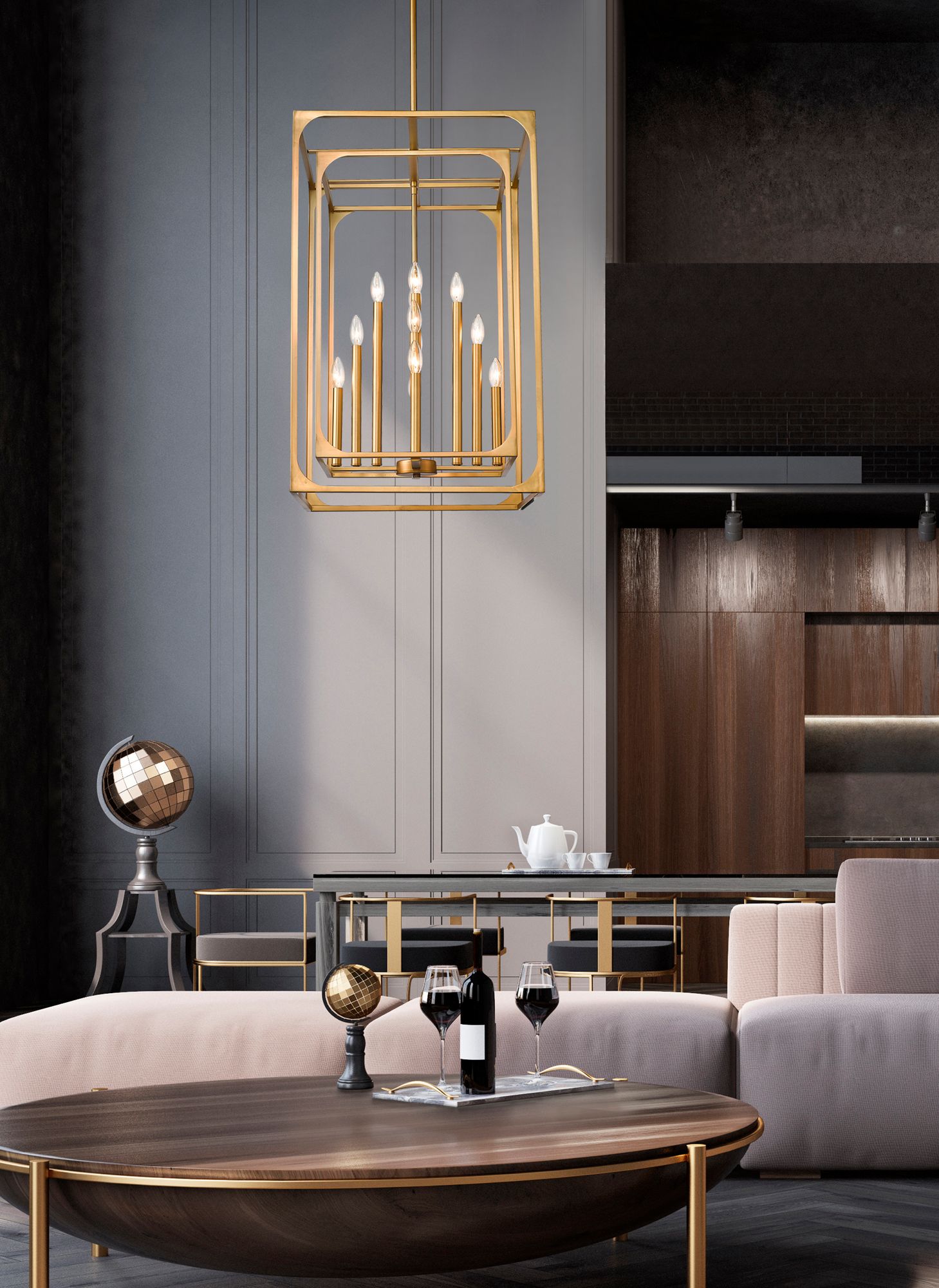 Image 3 Easton by Z-Lite Rubbed Brass 20.5 inch 12 Light Chandelier more views