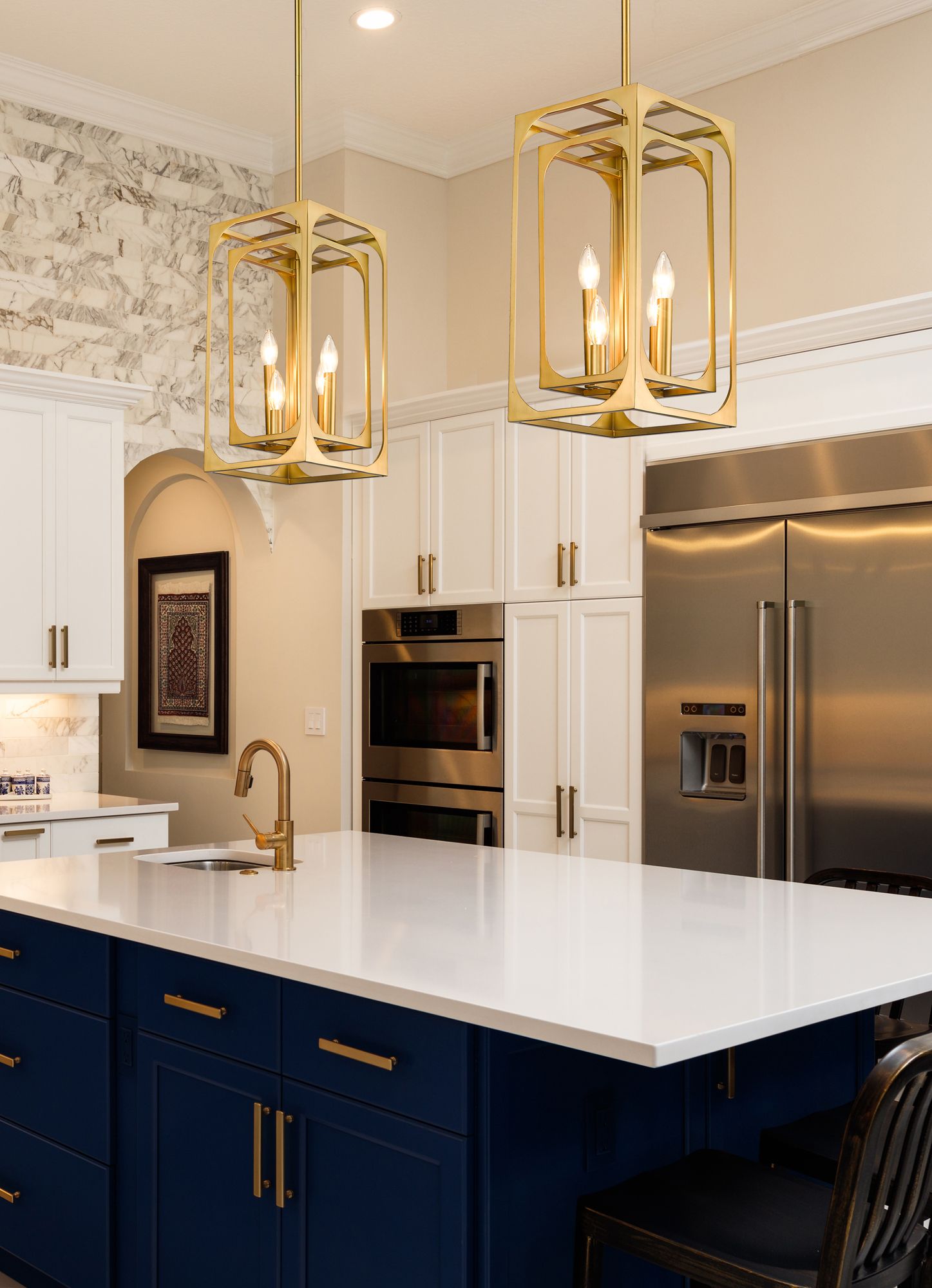 Image 2 Easton by Z-Lite Rubbed Brass 9.25 inch 4 Light Chandelier more views