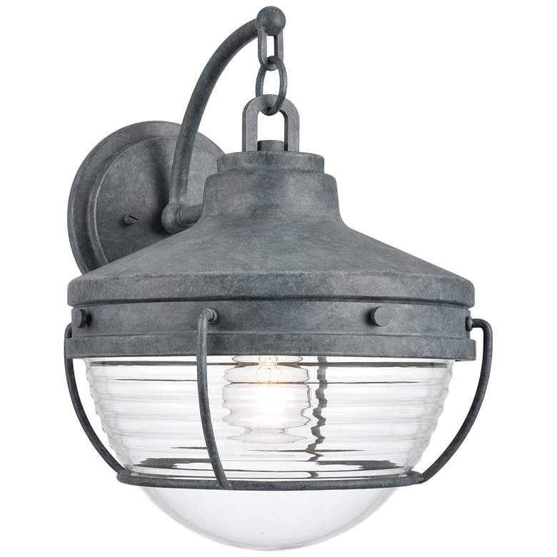 Image 1 Eastport 14" High 1-Light Outdoor Sconce - Aged Zinc