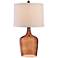 Eastport Amber Textured Glass Table Lamp