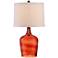 Eastport Cranberry Textured Glass Table Lamp
