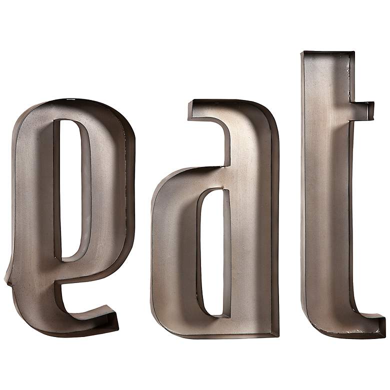 Image 1 Eat 20 inch Wide Metal Letters Wall Art