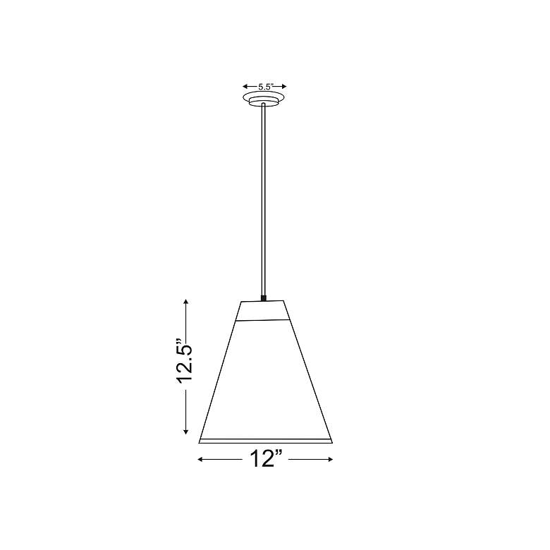 Image 5 Eaton 12" Wide Matte Black Cone Mini Pendant more views